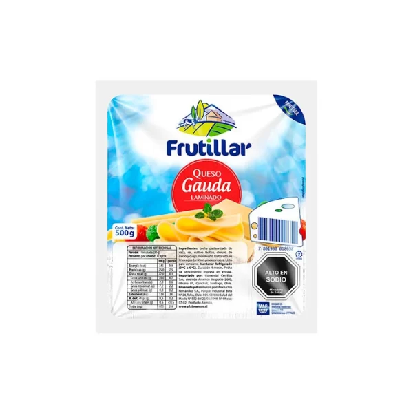 Queso gauda laminado FRUTILLAR 500 GR