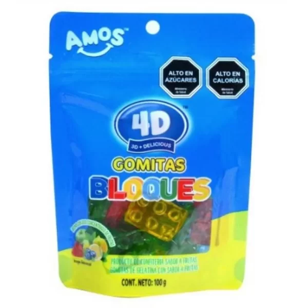 GOMITAS BLOQUES 4D 100g