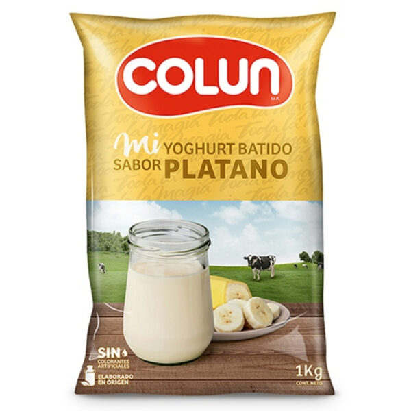 YOGHURT COLUN BOLSA PLATANO 1LT