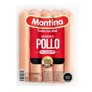 SALCHICHAS MONTINA AVE X 10U 500GR
