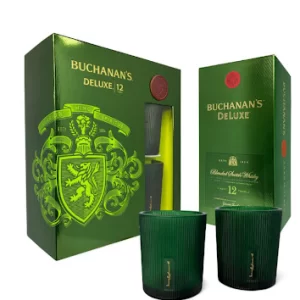 ESTUCHE BUCHANANS 12 años + 2vasos